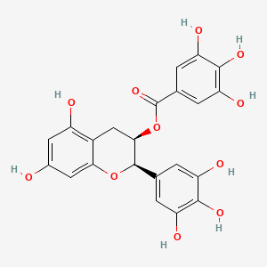 2D Lewis structure of (-)-epigallocatechin gallate