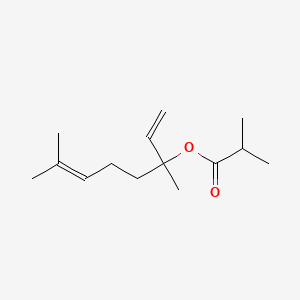 2D Lewis structure of linalyl isobutyrate