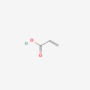 2D Lewis structure of acrylic acid