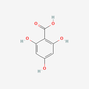 2D Lewis structure of 2,4,6-trihydroxybenzoic acid