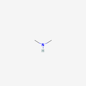2D Lewis structure of dimethylamine
