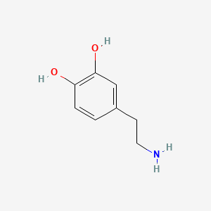 2D Lewis structure of dopamine
