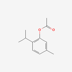 2D Lewis structure of thymyl acetate
