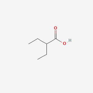 2D Lewis structure of 2-ethylbutyric acid