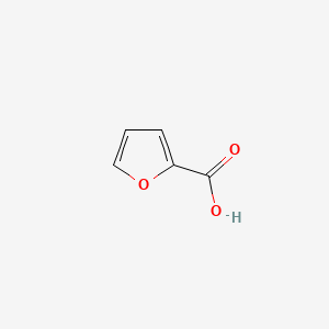 2D Lewis structure of 2-furoic acid