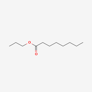 2D Lewis structure of propyl octanoate