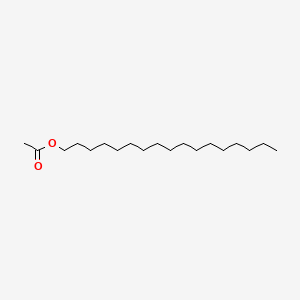 2D Lewis structure of heptadecyl acetate