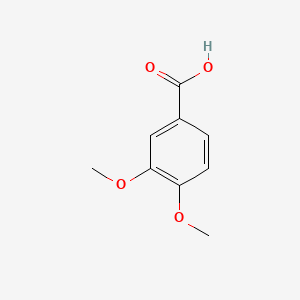 2D Lewis structure of 3,4-dimethoxybenzoic acid
