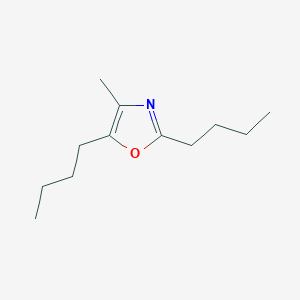 2D Lewis structure of 2,5-dibutyl-4-methyloxazole