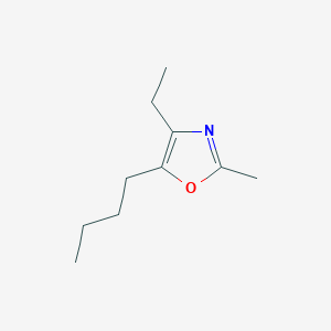 2D Lewis structure of 5-butyl-4-ethyl-2-methyloxazole