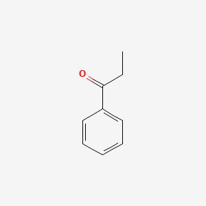 2D Lewis structure of propiophenone
