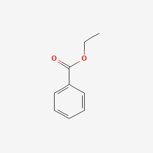 2D Lewis structure of ethyl benzoate