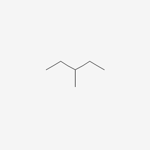 2D Lewis structure of 3-methylpentane