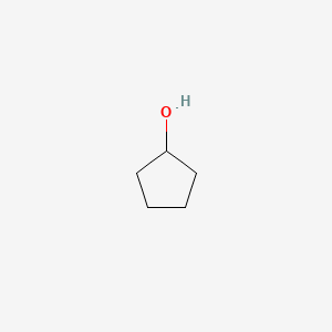 2D Lewis structure of cyclopentanol