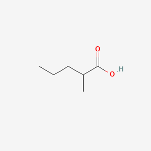 2D Lewis structure of 2-methylpentanoic acid