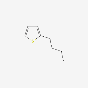 2D Lewis structure of 2-butylthiophene