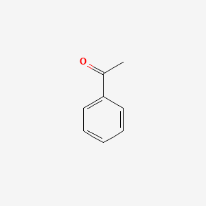 2D Lewis structure of acetophenone