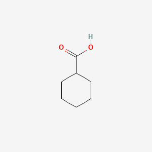 2D Lewis structure of cyclohexanecarboxylic acid