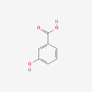 2D Lewis structure of 3-hydroxybenzoic acid