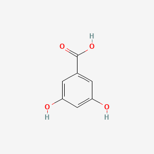 2D Lewis structure of 3,5-dihydroxybenzoic acid