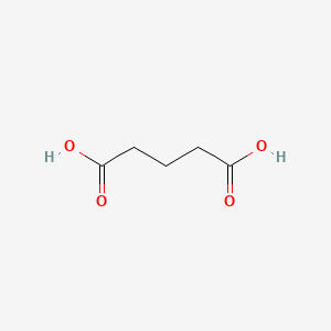2D Lewis structure of glutaric acid