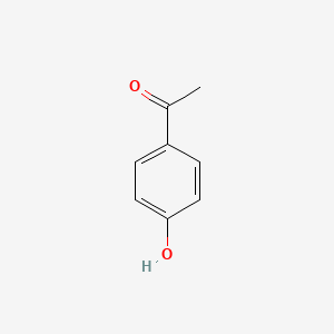 2D structure of 4'-hydroxyacetophenone