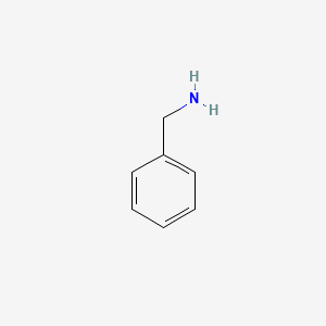 2D Lewis structure of benzylamine