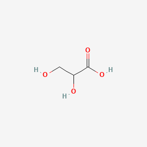 2D Lewis structure of glyceric acid
