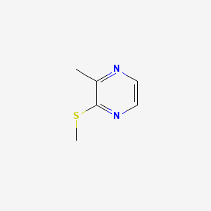 2D Lewis structure of 2-methyl-3-(methylthio)pyrazine