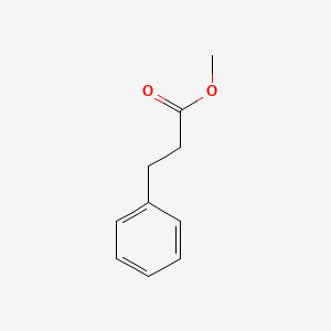 2D Lewis structure of methyl hydrocinnamate