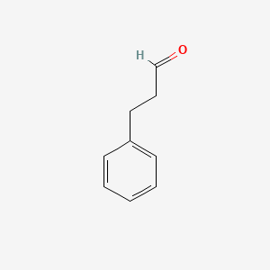 2D Lewis structure of 3-phenylpropanal