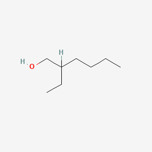 2D Lewis structure of 2-ethyl-1-hexanol