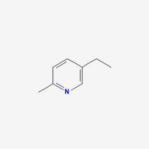 2D Lewis structure of 5-ethyl-2-methylpyridine