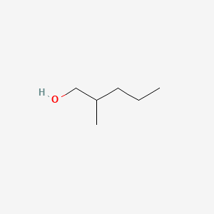 2D Lewis structure of 2-methyl-1-pentanol