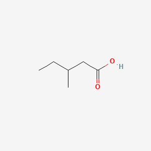 2D Lewis structure of 3-methylpentanoic acid