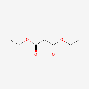 2D Lewis structure of diethyl malonate