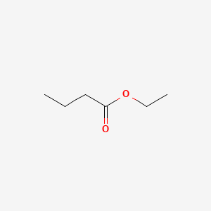 2D Lewis structure of ethyl butyrate