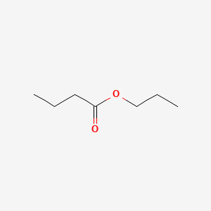 2D Lewis structure of propyl butyrate