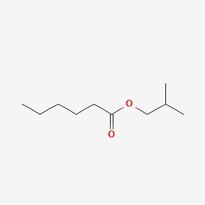 2D Lewis structure of isobutyl hexanoate