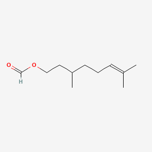 2D Lewis structure of citronellyl formate