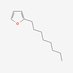 2D Lewis structure of 2-octylfuran