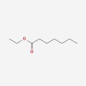 2D Lewis structure of ethyl heptanoate