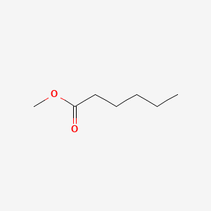 2D Lewis structure of methyl hexanoate
