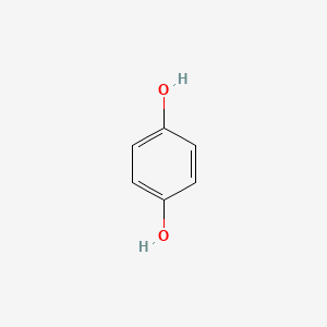 2D Lewis structure of hydroquinone