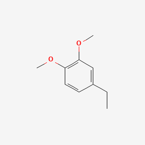 2D Lewis structure of 4-ethyl-1,2-dimethoxybenzene
