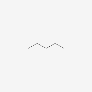 2D structure of pentane