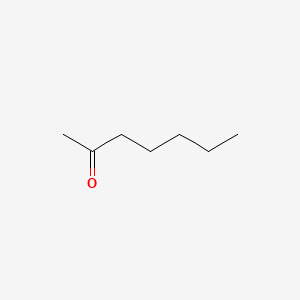 2D Lewis structure of 2-heptanone