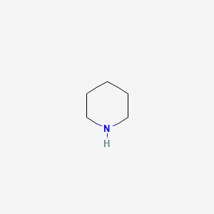 2D Lewis structure of piperidine