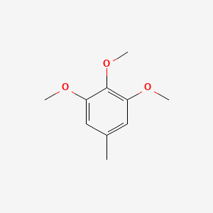 2D Lewis structure of 1,2,3-trimethoxy-5-methylbenzene