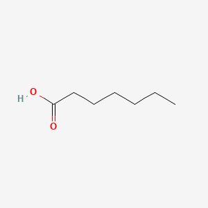 2D structure of heptanoic acid